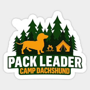 Camp Dachshund Pack Leader Sticker